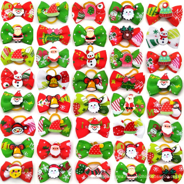 Colorful Santa Claus Dog Cat Hair Accessories